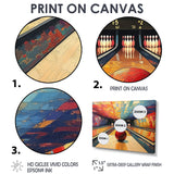 Bowling Alley Nights - Bowling Canvas Wall Art