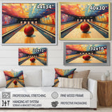 Bowling Alley Nights - Bowling Canvas Wall Art