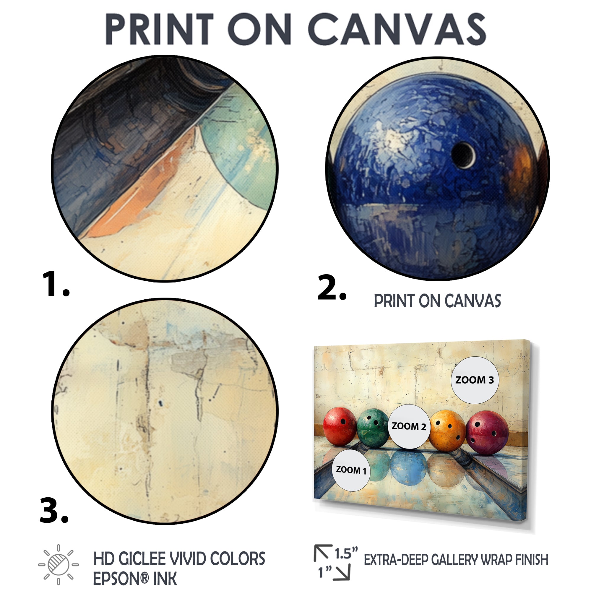 Bowling Ball Beauty I - Bowling Canvas Wall Art