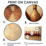 Red And Gold Bowling Perfect Game - Bowling Canvas Wall Art
