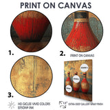 Gold And Red Bowling Perfect Game - Bowling Canvas Wall Art