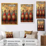 Gold And Red Bowling Perfect Game - Bowling Canvas Wall Art