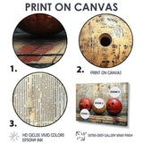 Gold And Red Bowling Perfect Game Glory - Bowling Canvas Wall Art