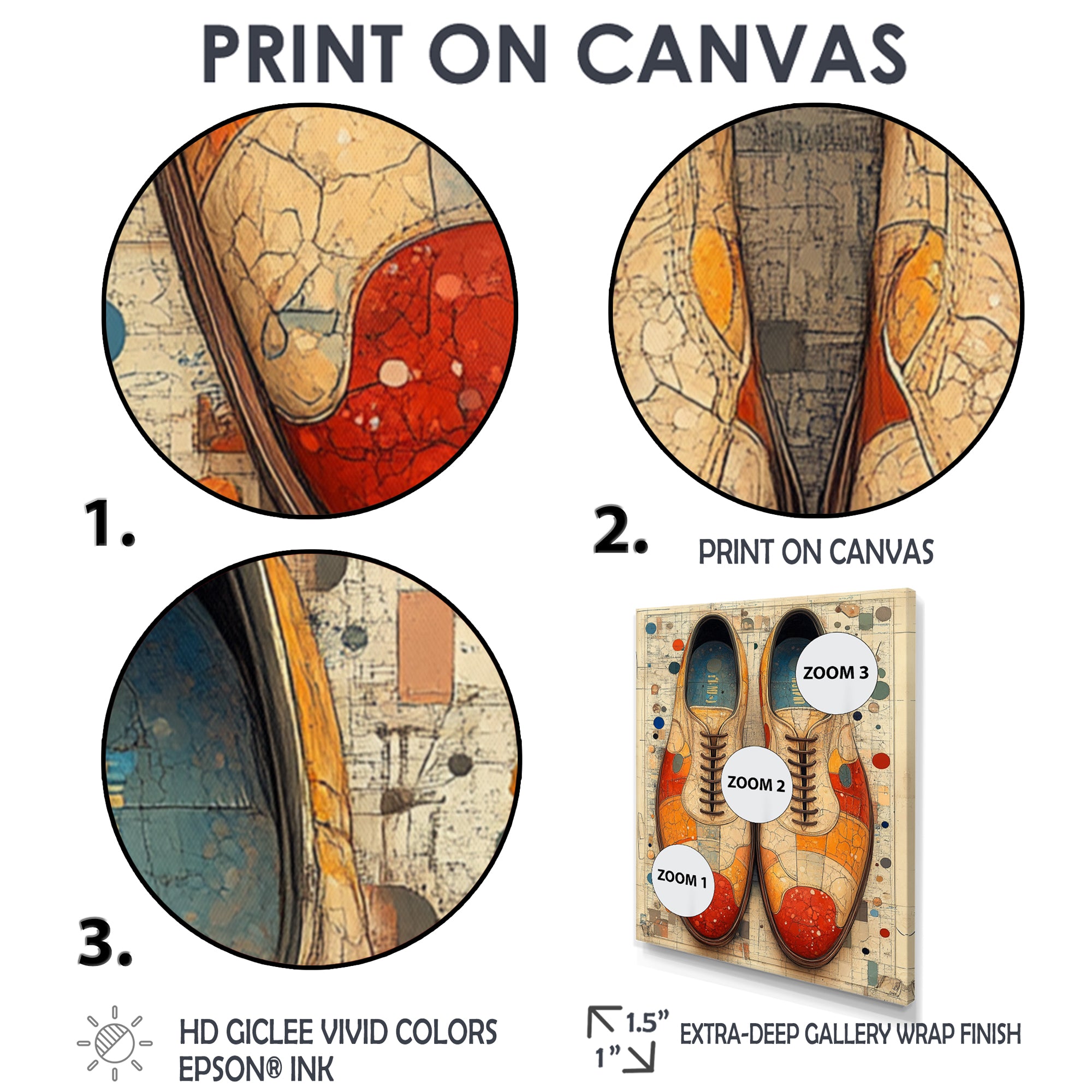 Orange And Yellow Bowling Shoe Rental - Bowling Canvas Wall Art