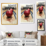 Red And Grey Bowling Spare Shot Focus - Bowling Canvas Wall Art