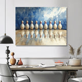 Blue And White Bowling Split Decision - Bowling Canvas Wall Art