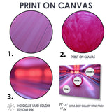 Pink And Purple Bowling Strike Celebration - Bowling Canvas Wall Art