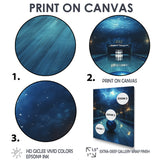 Blue And Black Bowling Strike Zone - Bowling Canvas Wall Art