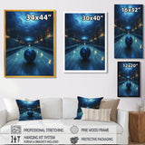 Blue And Black Bowling Strike Zone - Bowling Canvas Wall Art