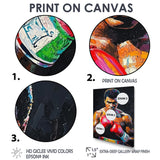 Red And Green Sport Boxing Mohamad Ali Art I - Sport Boxing Canvas Wall Art