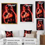 Neon Style Painting Of Mike Tyson - Sport Boxing Canvas Wall Art