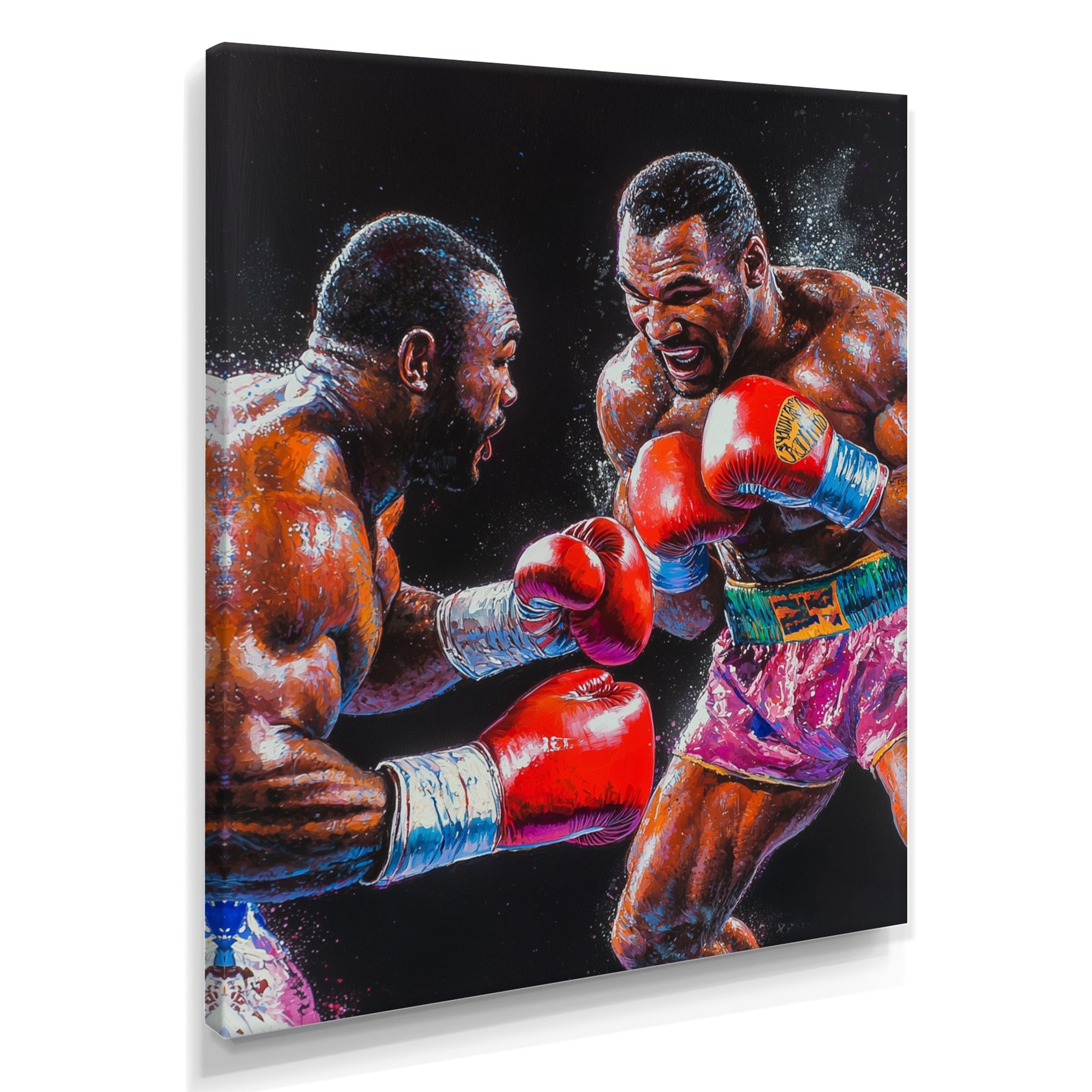 Red And Black Boxing Championship I - Sport Boxing Canvas Wall Art