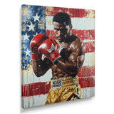 Red And White Sport Boxing Apollo Creed I - Sport Boxing Canvas Wall Art