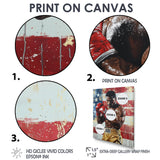 Red And White Sport Boxing Apollo Creed I - Sport Boxing Canvas Wall Art