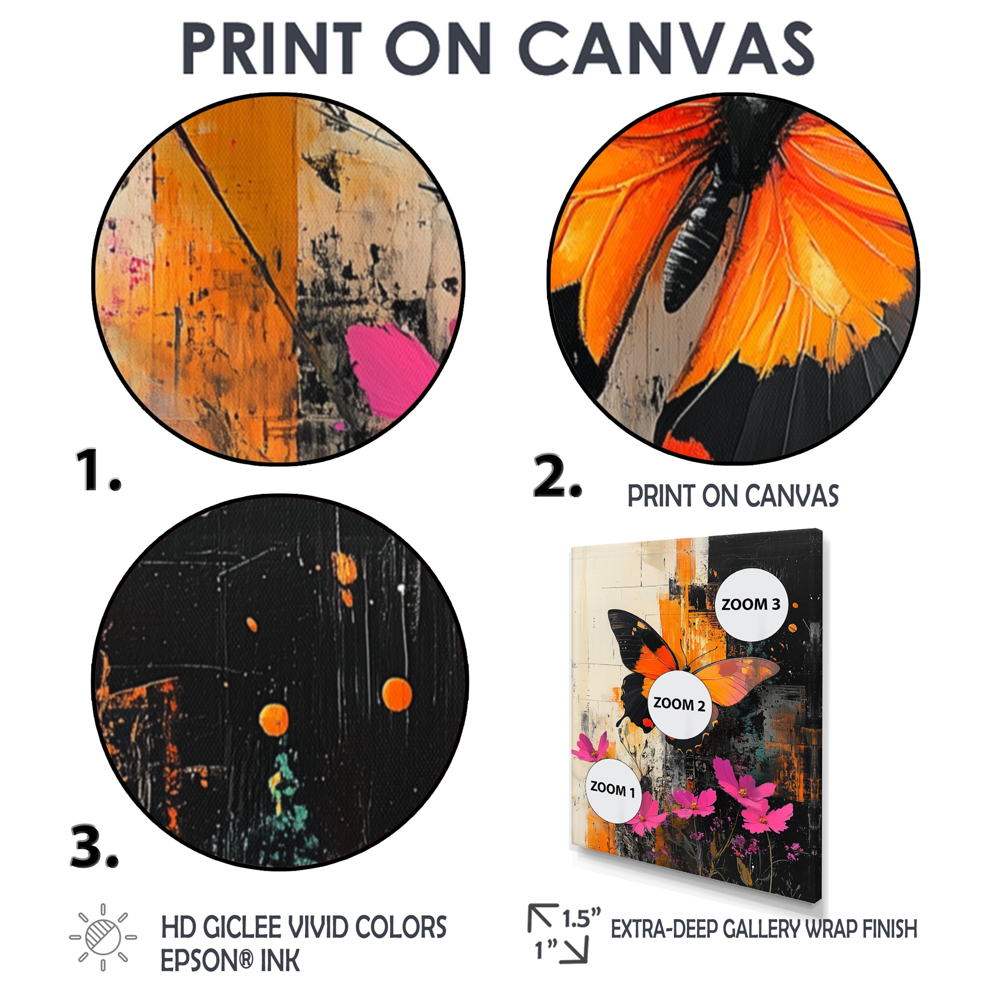 Butterfly Shoreline Symphony Of Life - Butterfly Framed Canvas Art