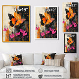 Butterfly Shoreline Symphony Of Life - Butterfly Framed Canvas Art