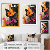 Butterfly Shoreline Symphony Of Life - Butterfly Framed Canvas Art