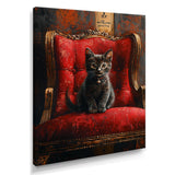 Red And Gold Cat Roaring Kitty Sophisticate - Cat Large Canvas Wall Art