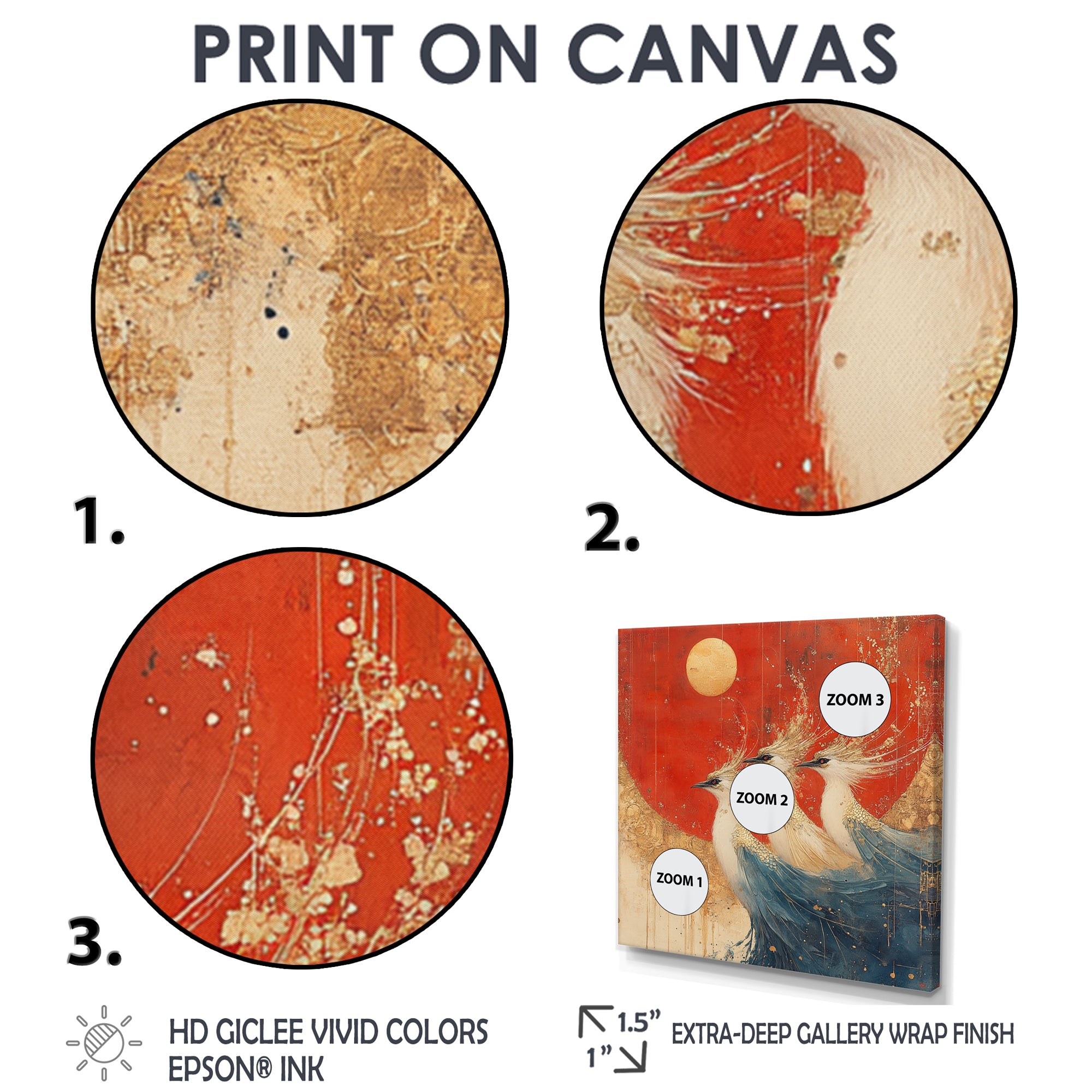 Blue And Orange Bird Spirit Guardians - Bird Wall Decor