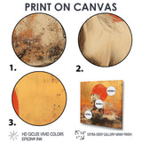 Orange And Gold Horse - Horse Framed Canvas Art