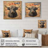 Brown And Red Bull Ox Earthy Strength - Bull Bedroom Wall Art