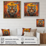 Chinese Tiger Sunset Blaze - Traditional Wall Art Prints