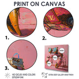 Pink And Blue Crab A Walking Robot Crab - Pink Crab Wall Art
