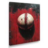 Red And White Sport Cricket Ball - Cricket Sport Canvas Wall Art