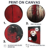 Red And White Sport Cricket Ball - Cricket Sport Canvas Wall Art