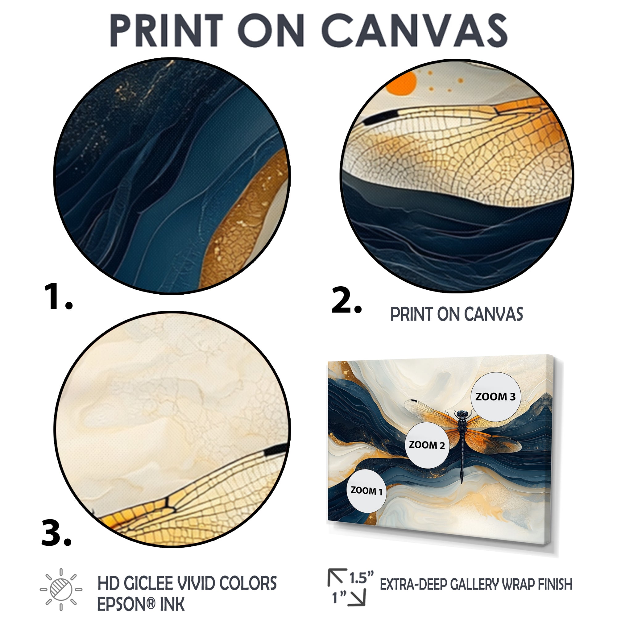 Yellow And Blue Dragonfly Sky Dancer - Dragonfly Wall Art Prints