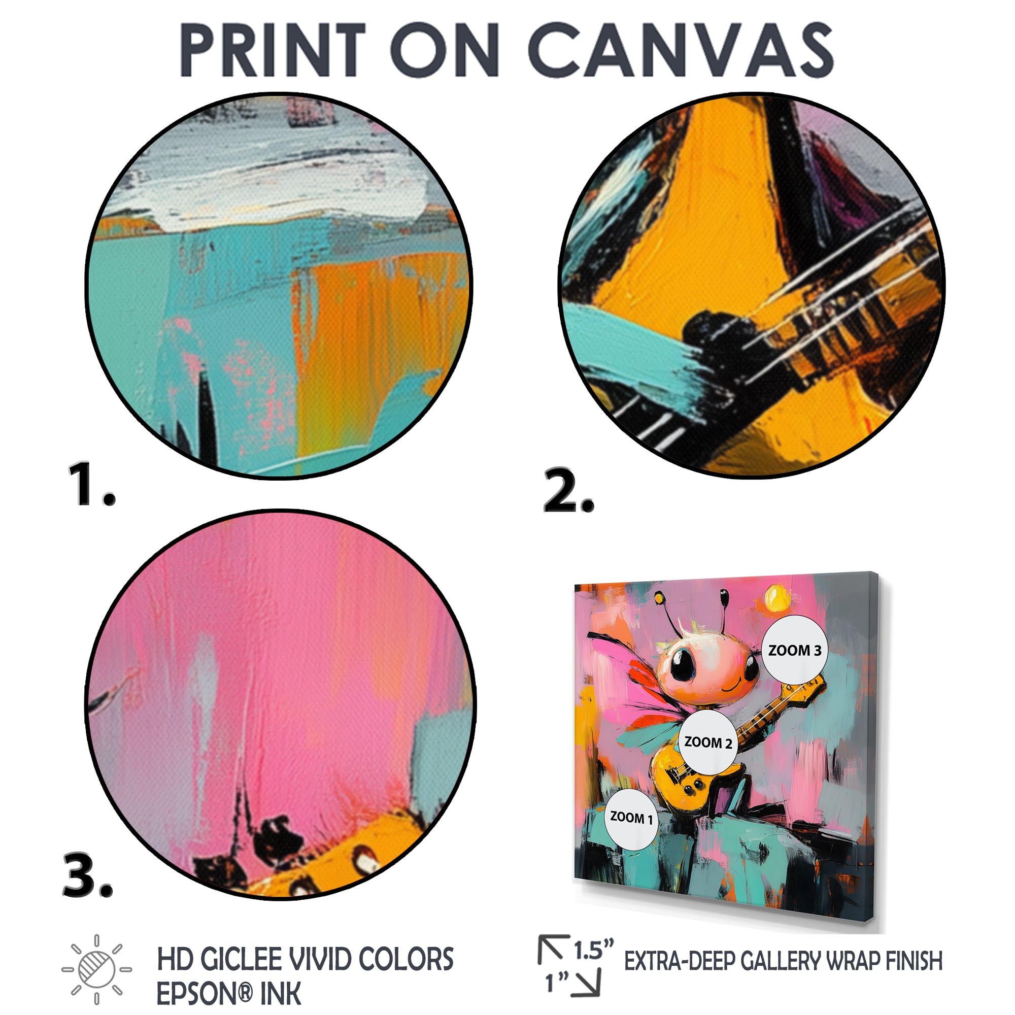 Nursery Dragonfly Playing Guitar - Dragonfly Wall Art Prints