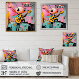 Nursery Dragonfly Playing Guitar - Dragonfly Wall Art Prints