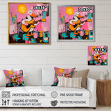 Nursery Duck Playing Guitar - Pink Duck Wall Art