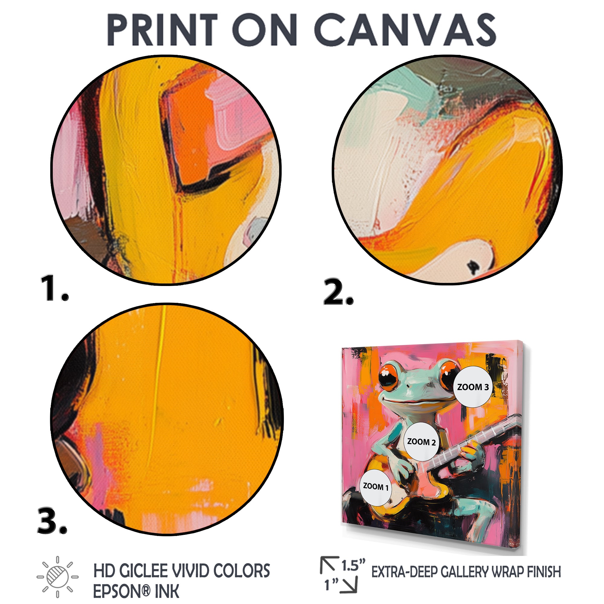 Nursery Green Frog Rock Star Accented With Pink - Frog Bedroom Wall Art