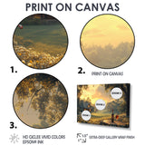 Green Golf Course With Cozy Lodge I - Golf Canvas Wall Art