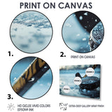 Black Hockey Stick And Rubber Puck I - Sport Hockey Canvas Wall Art