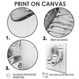 Hockey Skates In Grey - Sport Hockey Canvas Wall Art