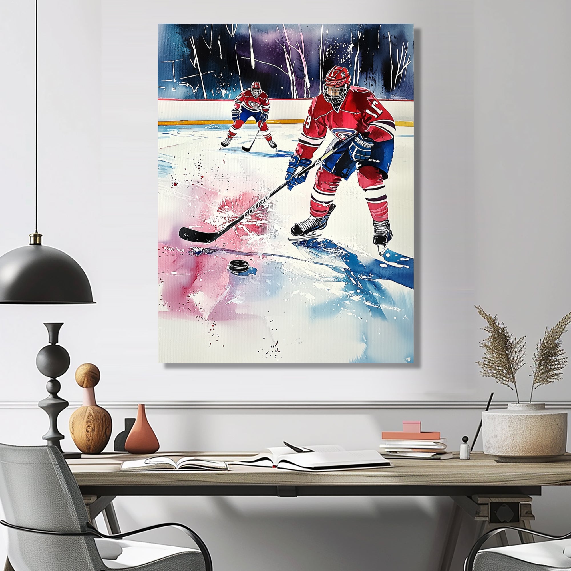 Hockey Players In Montreal - Sport Hockey Canvas Wall Art
