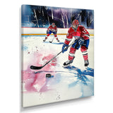 Hockey Players In Montreal - Sport Hockey Canvas Wall Art