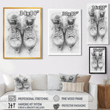 Hockey Skates In Grey And Tones - Sport Hockey Canvas Wall Art