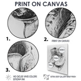 Grey Hockey Skates Hung On Wall I - Sport Hockey Canvas Wall Art