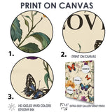 Love Butterflies In Blue And Orange Tones - Butterfly Wall Art Prints