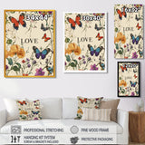Love Butterflies In Blue And Orange Tones - Butterfly Wall Art Prints
