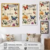 Love Butterflies In Blue And Orange Tones - Butterfly Wall Art Prints