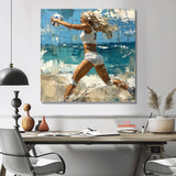 Volleyball Player Serving The Ball I - Volleyball Canvas Wall Art