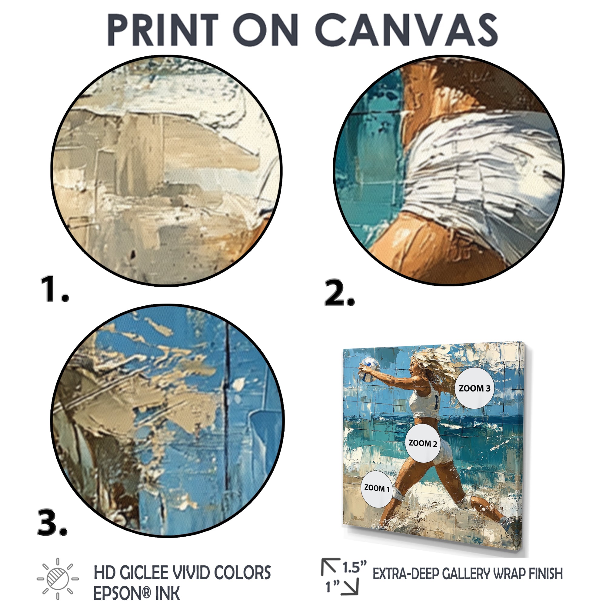 Volleyball Player Serving The Ball I - Volleyball Canvas Wall Art