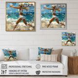 Volleyball Player Serving The Ball I - Volleyball Canvas Wall Art