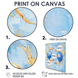 Blue Coastal Crab Battle - Crab Canvas Wall Art