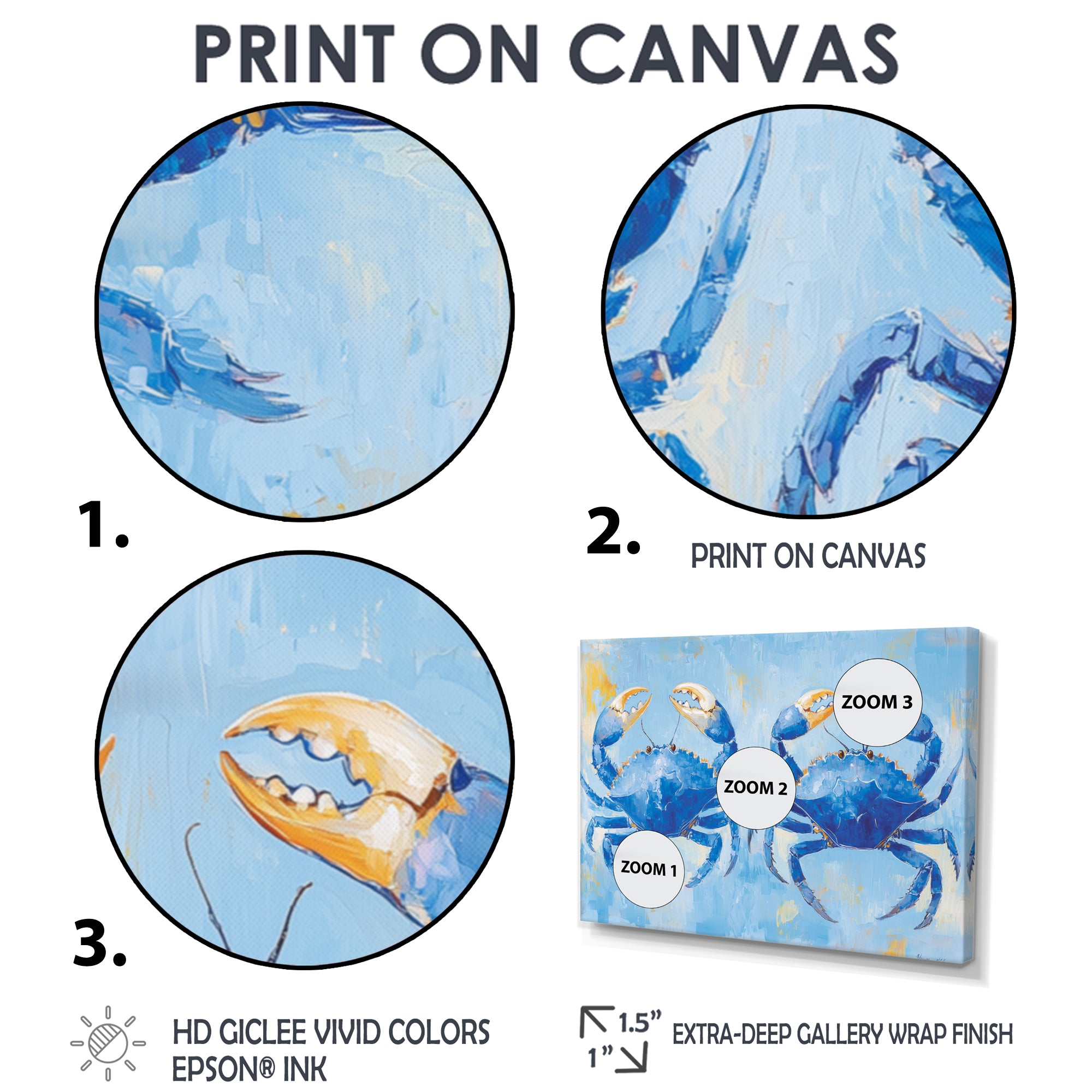 Coastal Blue Crab Battle - Crab Wall Decor