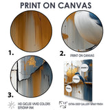 Gold And Blue Bird Rustic Charm - Bird Large Canvas Wall Art